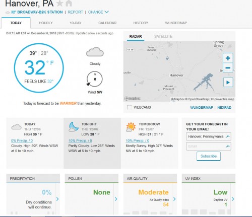 Hanover, PA Forecast  Weather Underground - Mozilla Firefox 1262018 81516 AM.jpg
