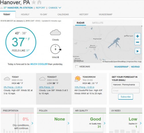 Hanover, PA Forecast  Weather Underground - Mozilla Firefox 122019 82647 AM.jpg